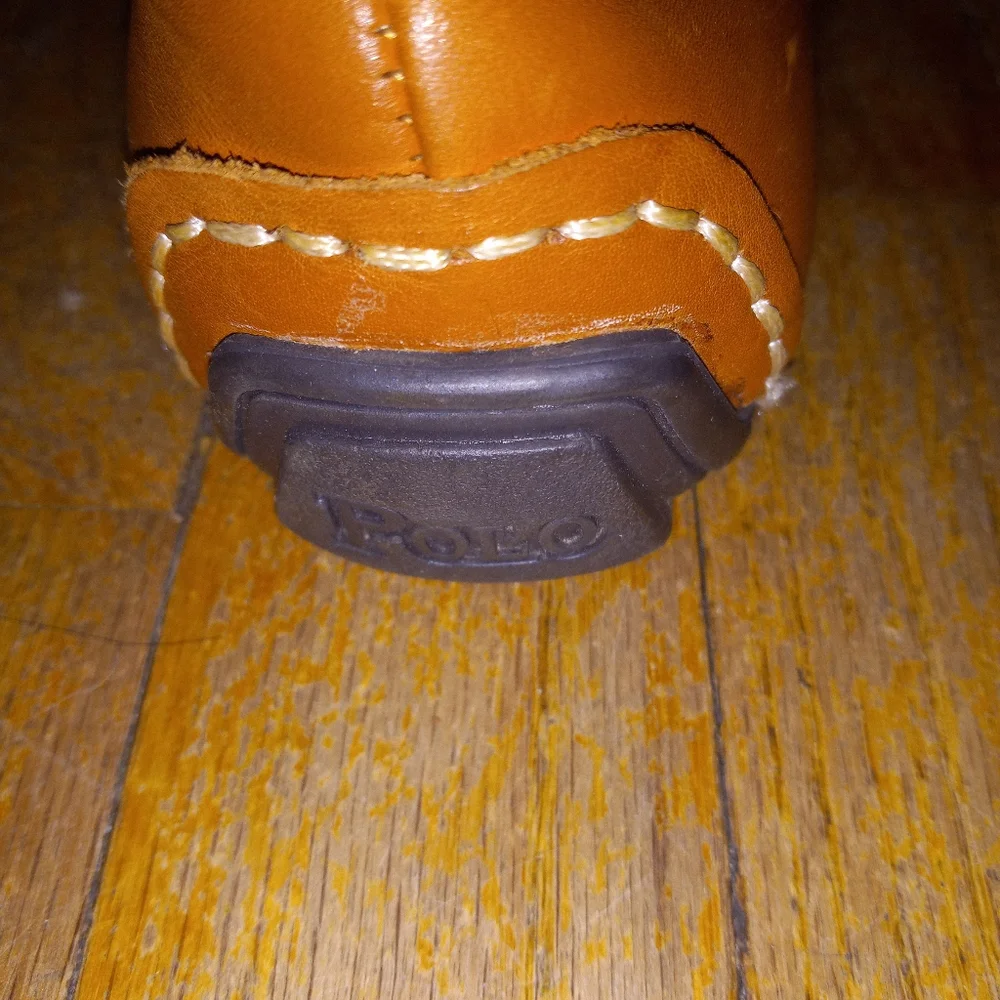 Polo by Ralph Lauren Boys Cognac Leather Penny Loafers